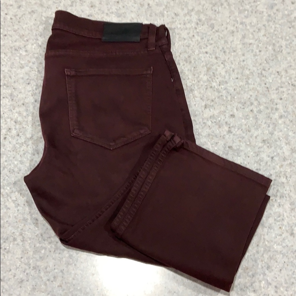 PAIGE Federal 33X33 Mens Pants Vintage Garnet Slim